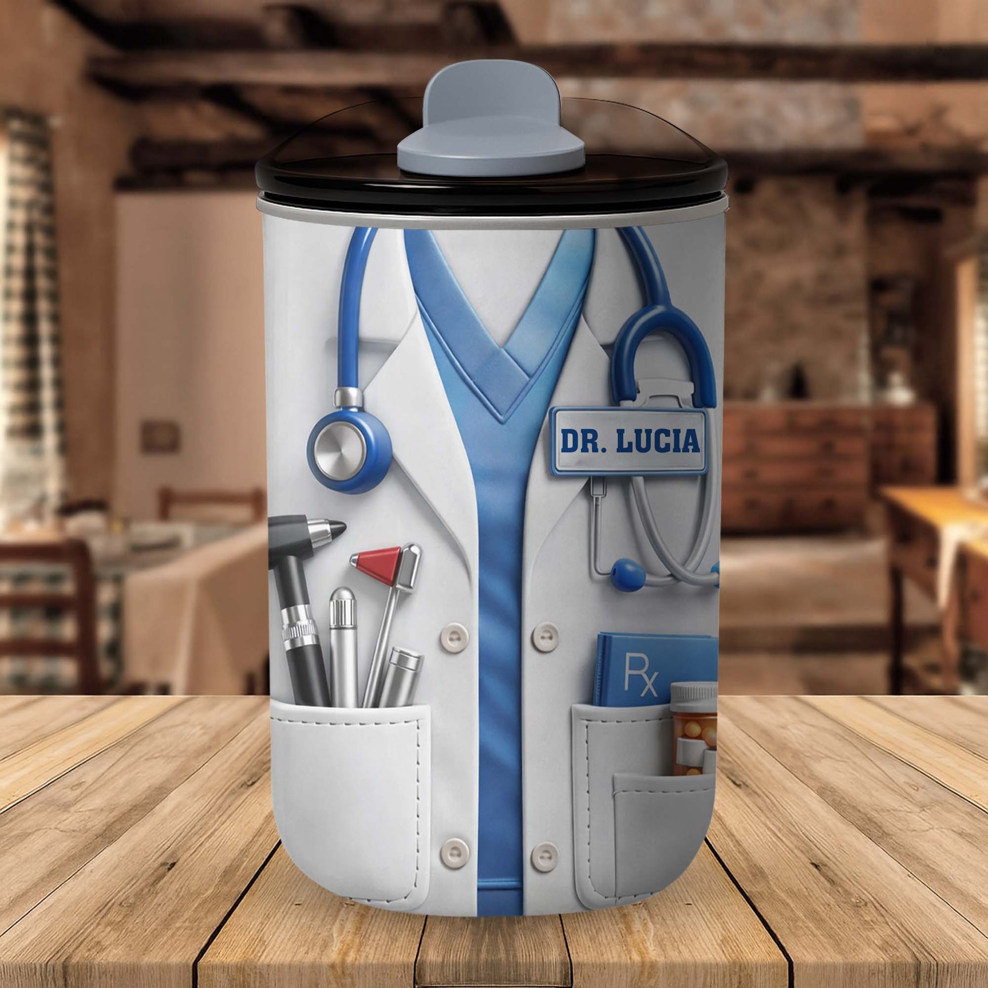 Healthcare Hero Lab Coat And Stethoscope Medical Uniform Design