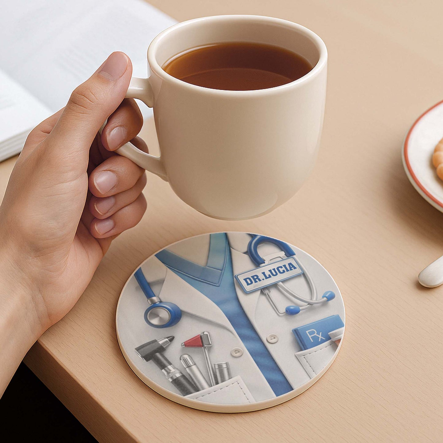 Dr. Rx Medical Lab Coat And Stethoscope Professional Design