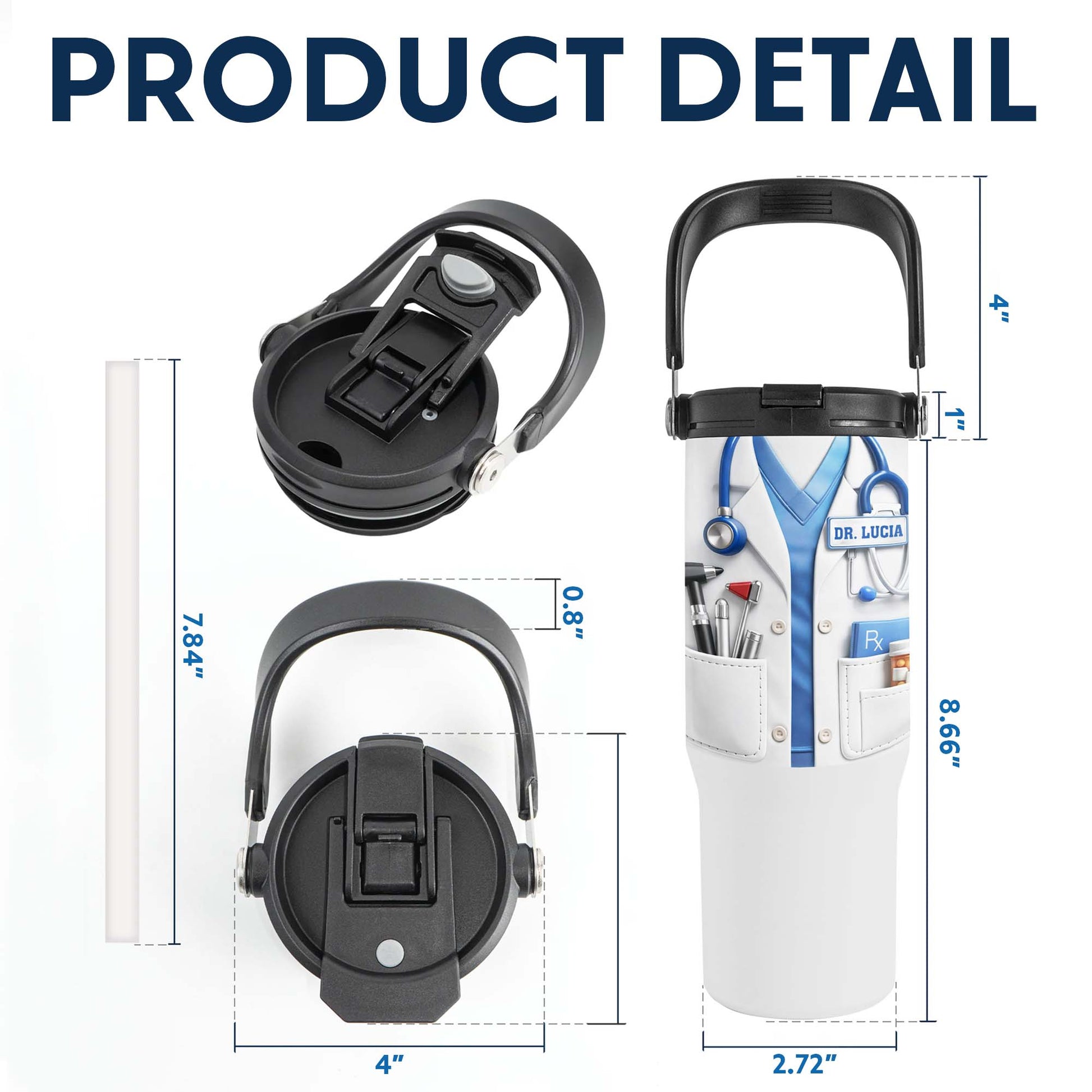 A Dedicated Healthcare Hero White Lab Coat With Stethoscope