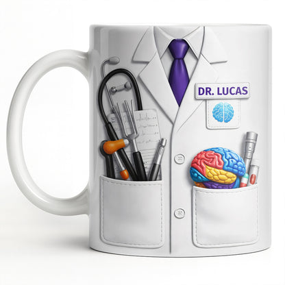 Celebrate Your Favorite Doctor With Stethoscope And Brain Model Mug