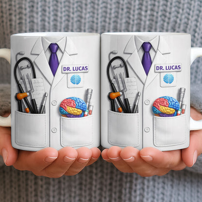 Celebrate Your Favorite Doctor With Stethoscope And Brain Model Mug