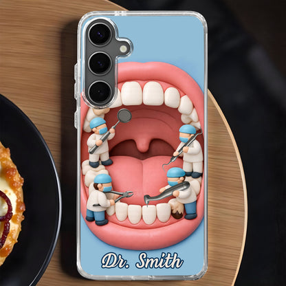 Unique Dentist-Themed Design With Teeth And Dental Tools