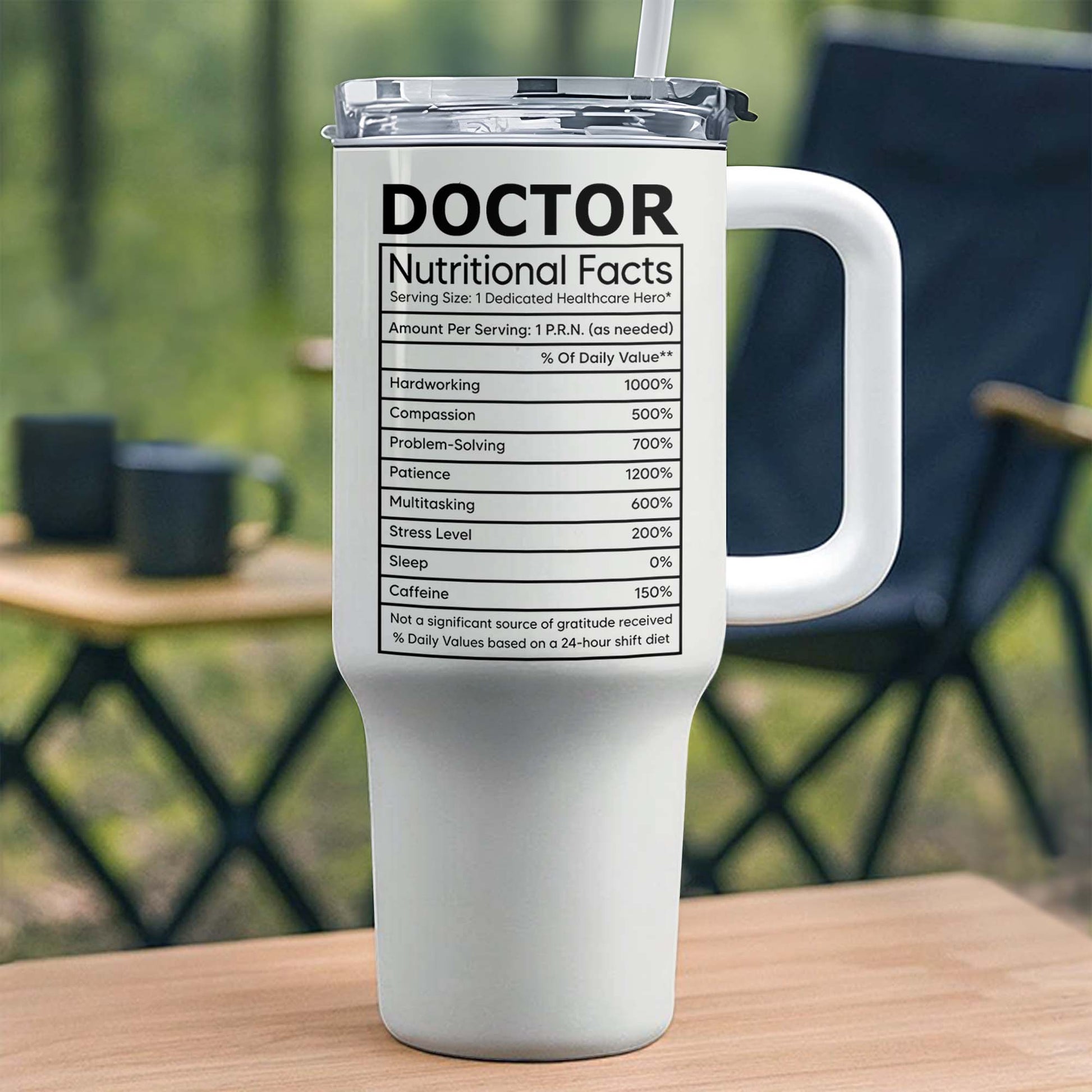 Doctor Nutritional Facts Lab Coat And Stethoscope Personalize Healthcare Gift