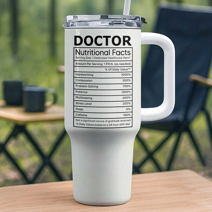 Doctor Nutritional Facts Lab Coat And Stethoscope Personalize Healthcare Gift