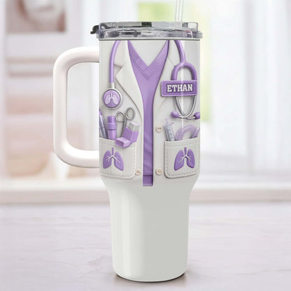 Doctor Nutritional Facts Lab Coat And Stethoscope Personalize Healthcare Gift