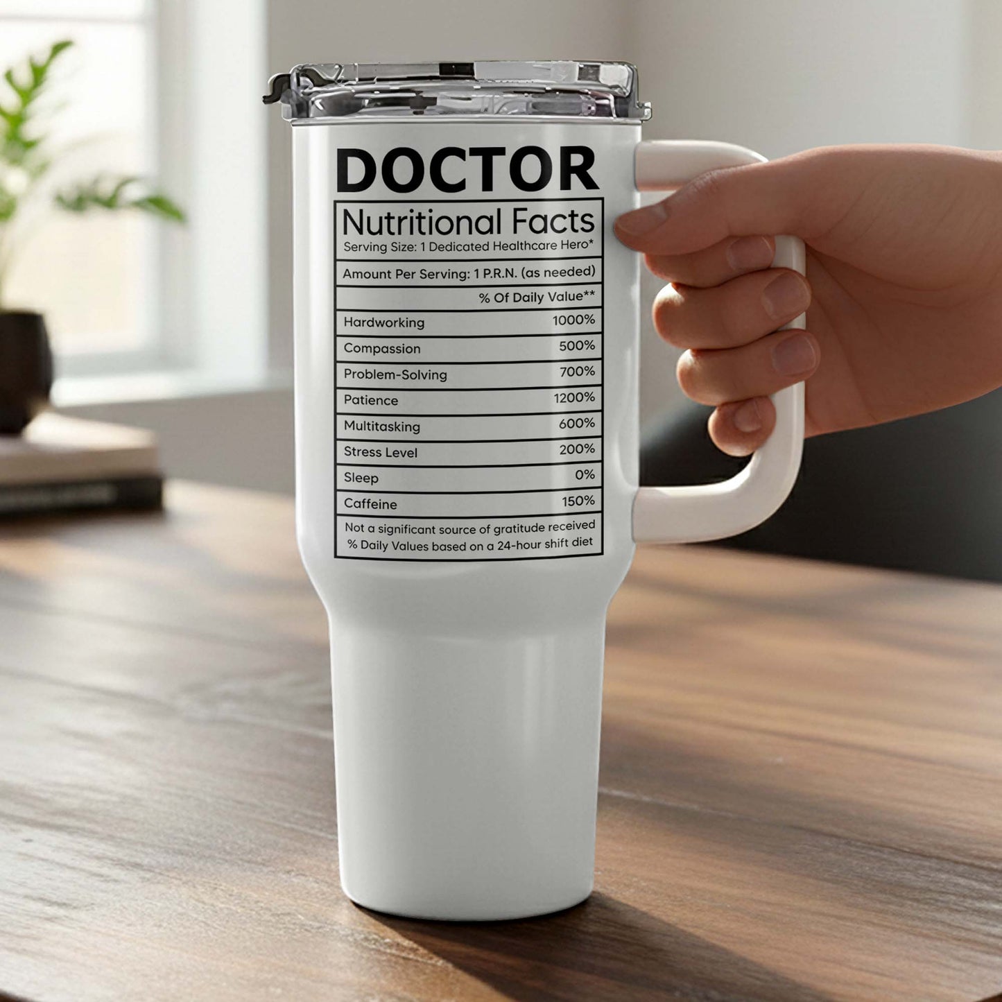 Doctor Nutritional Facts Lab Coat And Stethoscope Personalize Healthcare Gift