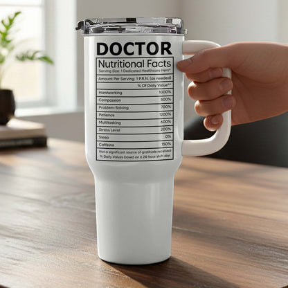 Doctor Nutritional Facts Lab Coat And Stethoscope Personalize Healthcare Gift