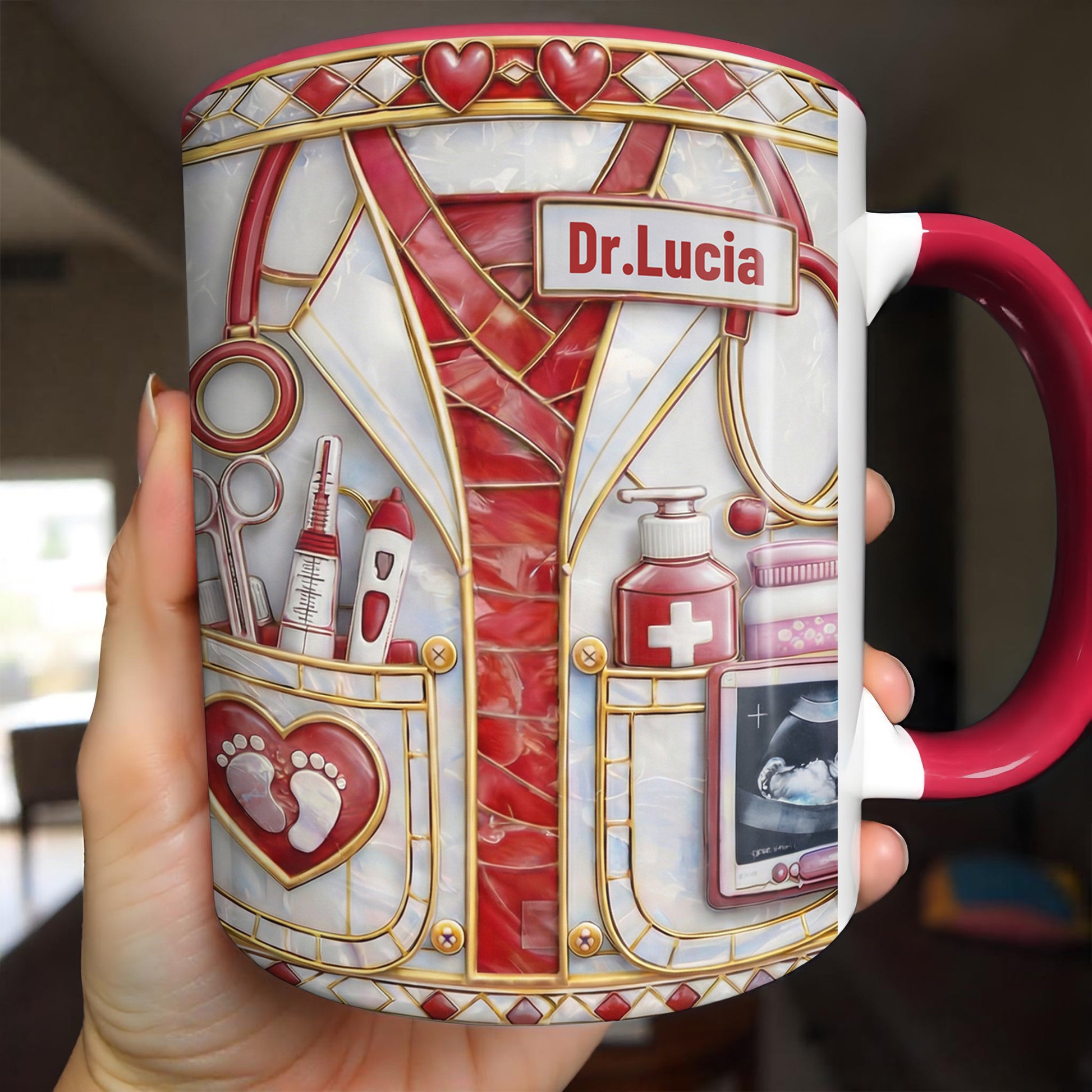 Dedicated Doctor Caring For New Life With Stethoscope And Ultrasound