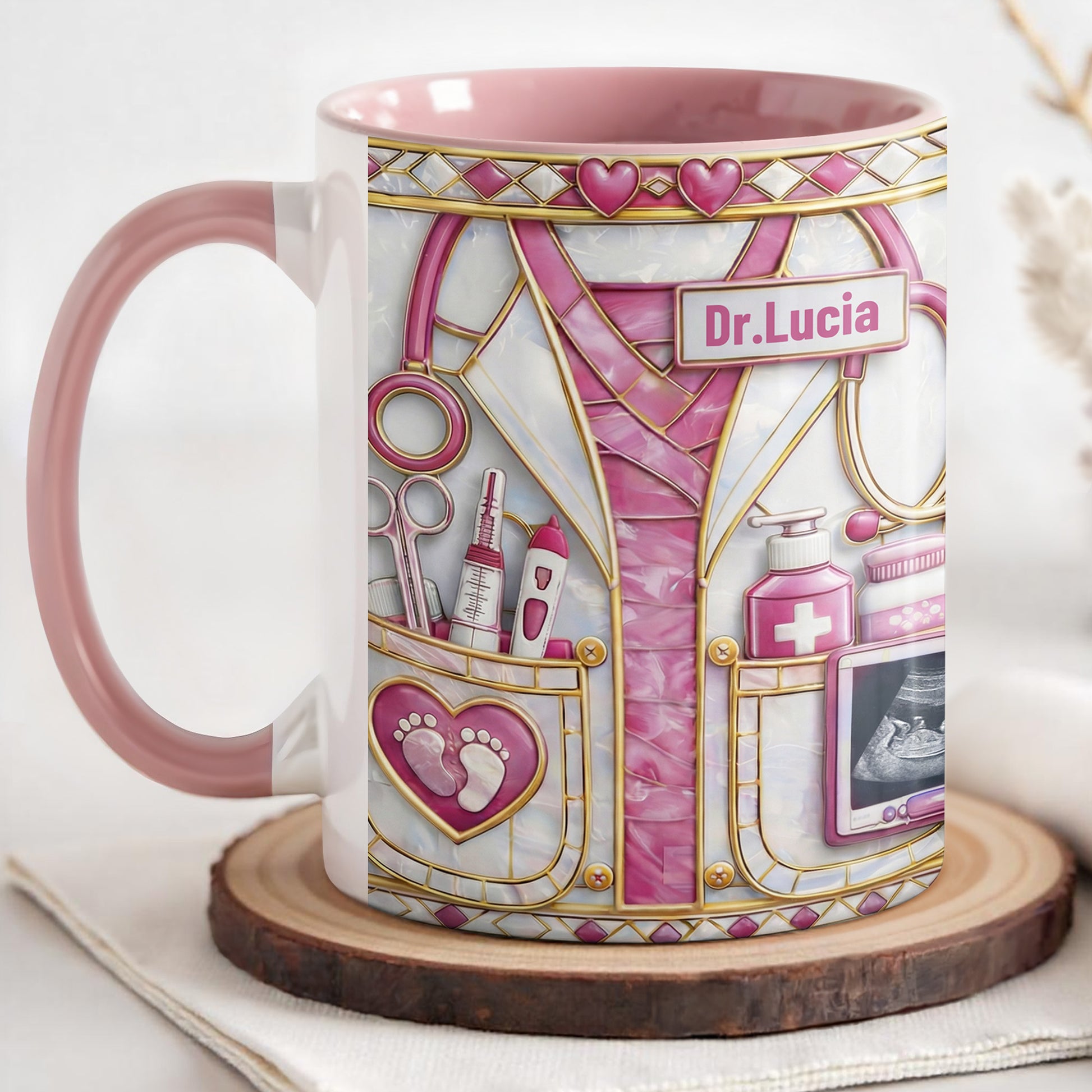 Dedicated Doctor Caring For New Life With Stethoscope And Ultrasound