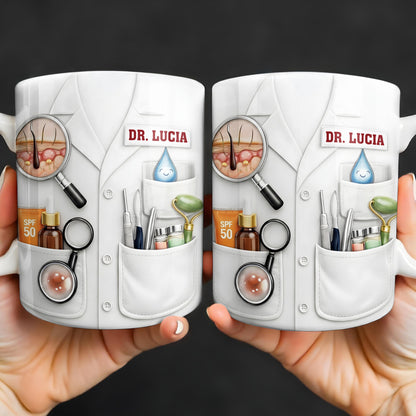 Customize With Name and Specialty, Doctor's Coat and Medical Equipment