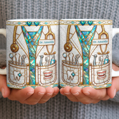 Unique Dentist-Themed Design With Essential Dental Tools