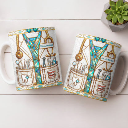 Unique Dentist-Themed Design With Essential Dental Tools