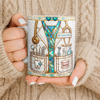 Unique Dentist-Themed Design With Essential Dental Tools