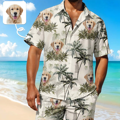 Experience Tropical Paradise With Your Furry Friend - Personalized Hawaiian Beach Set - DOG006_HABES
