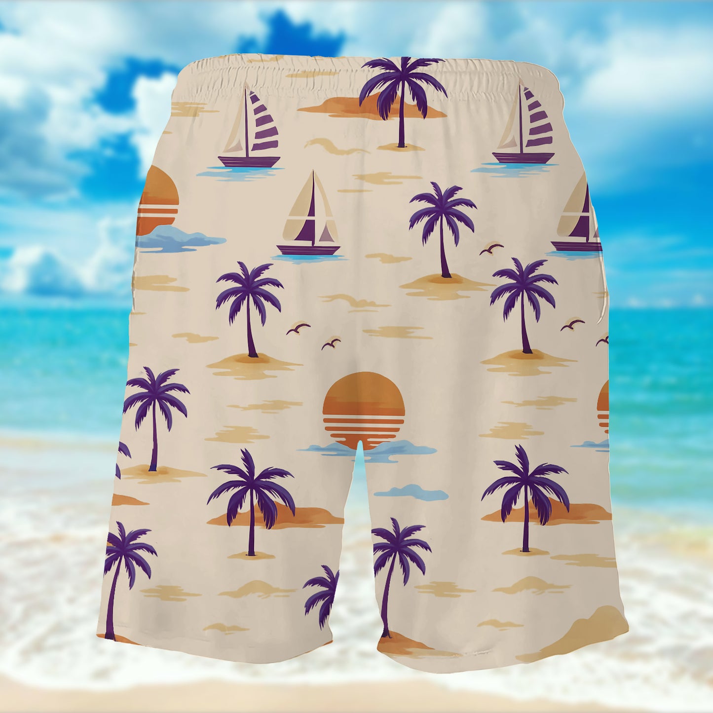 Best Dog Dad Ever With Palm Trees and Sunset