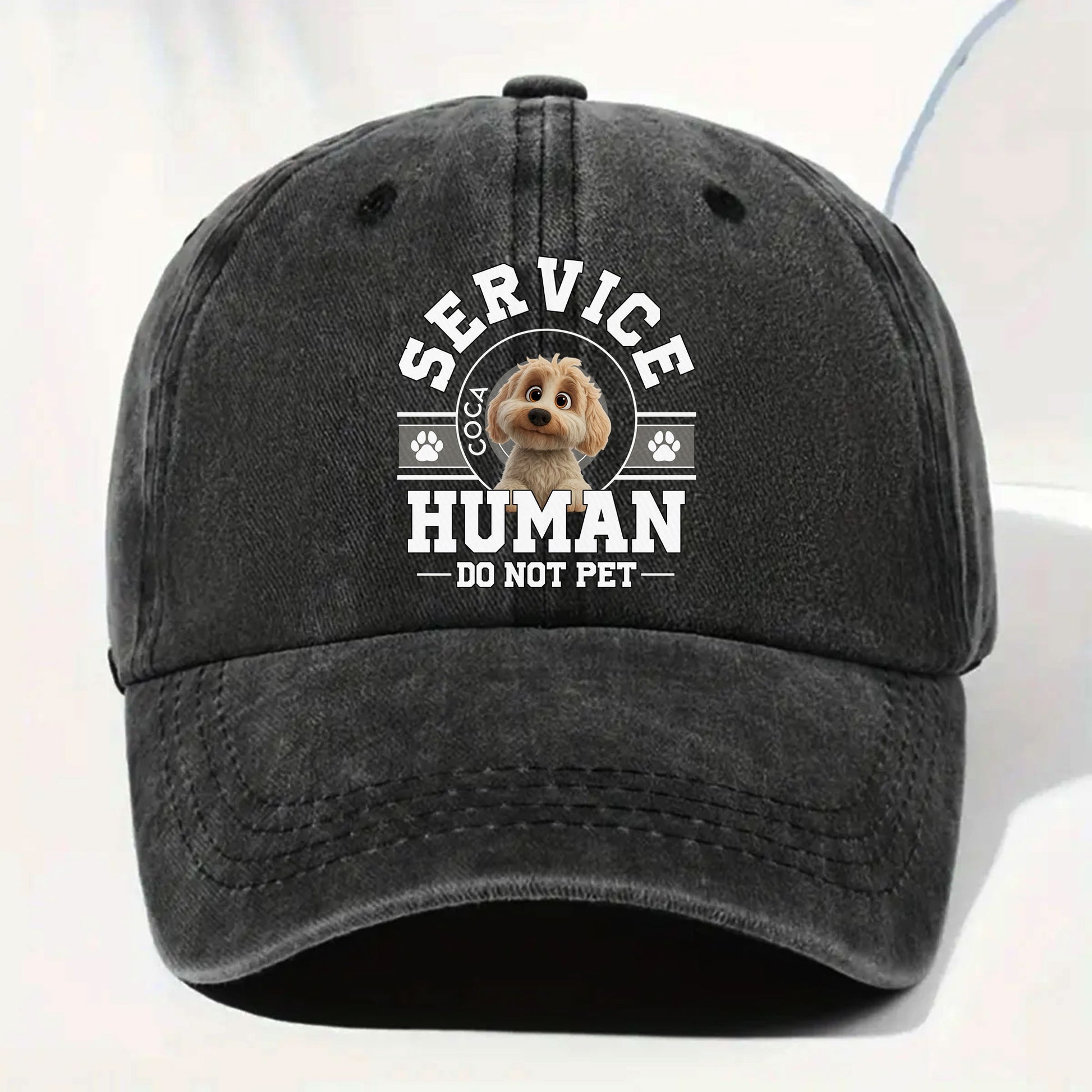 Service Human Do Not Pet Denim Cap