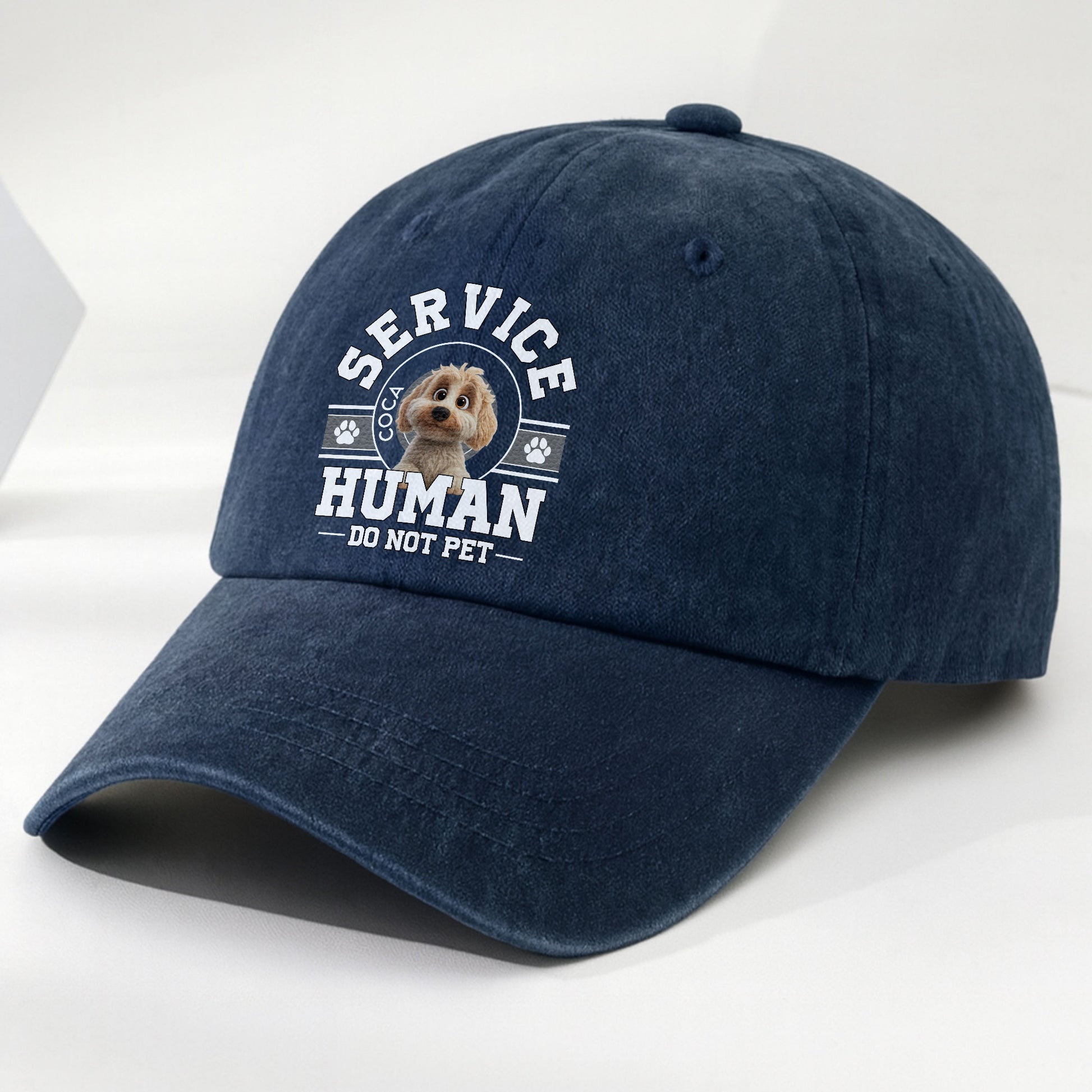Service Human Do Not Pet Denim Cap