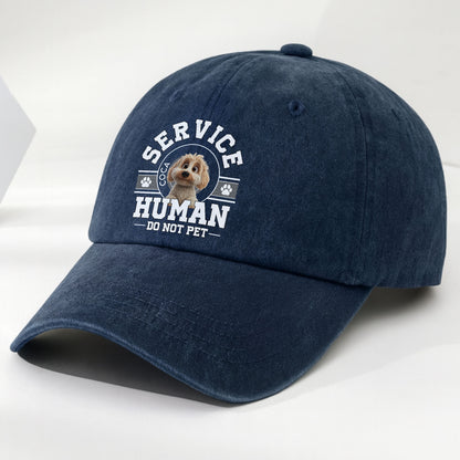 Service Human Do Not Pet Denim Cap