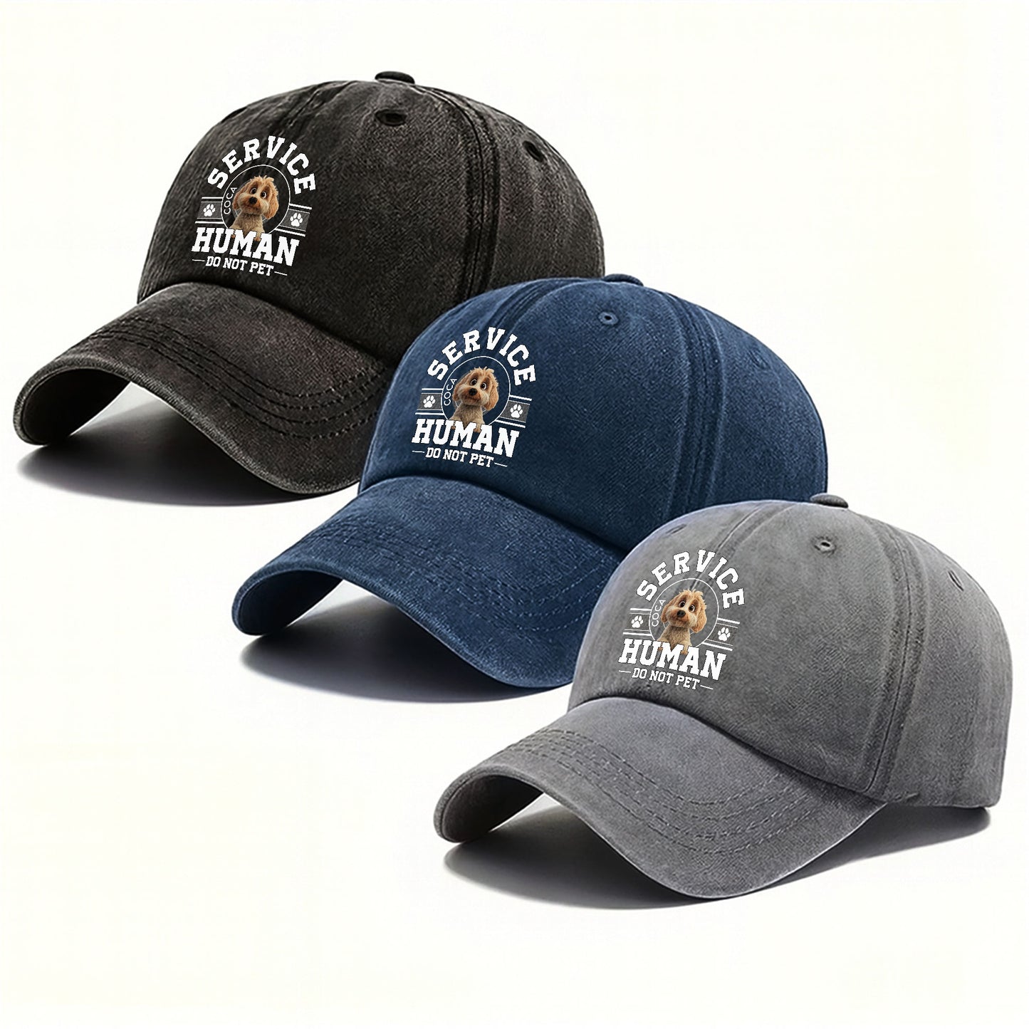 Service Human Do Not Pet Denim Cap