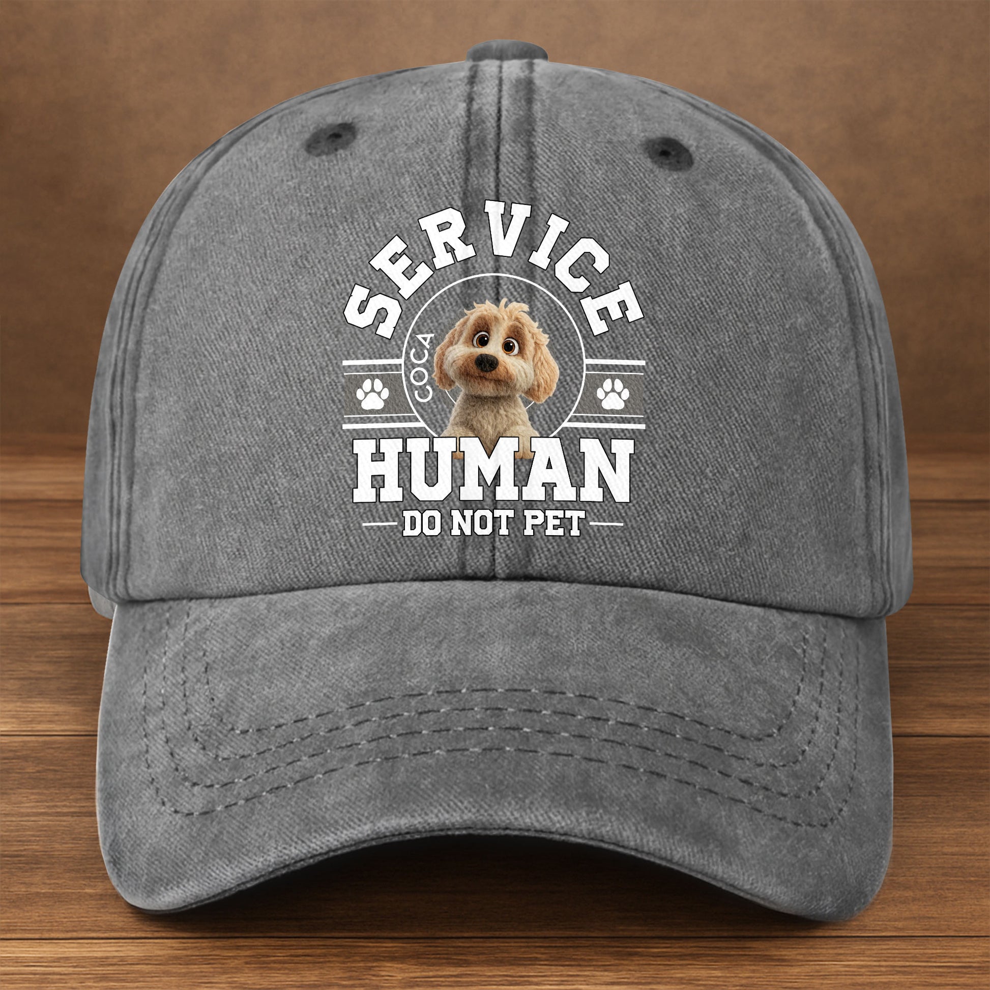 Service Human Do Not Pet Denim Cap