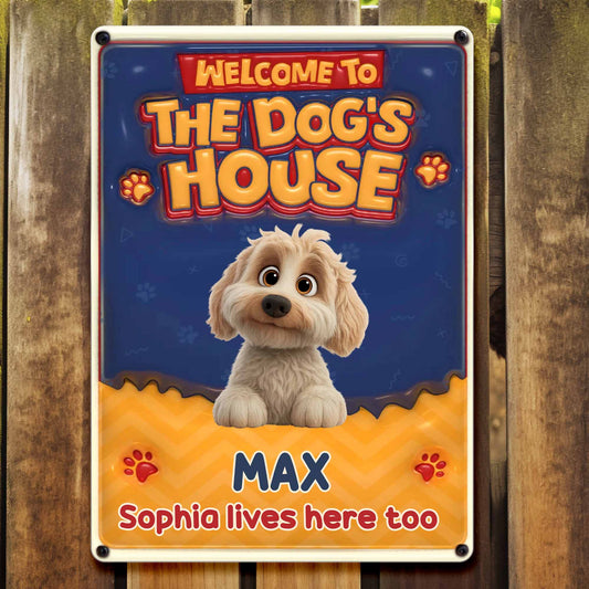 Welcome To The Dog's House With Paw Prints