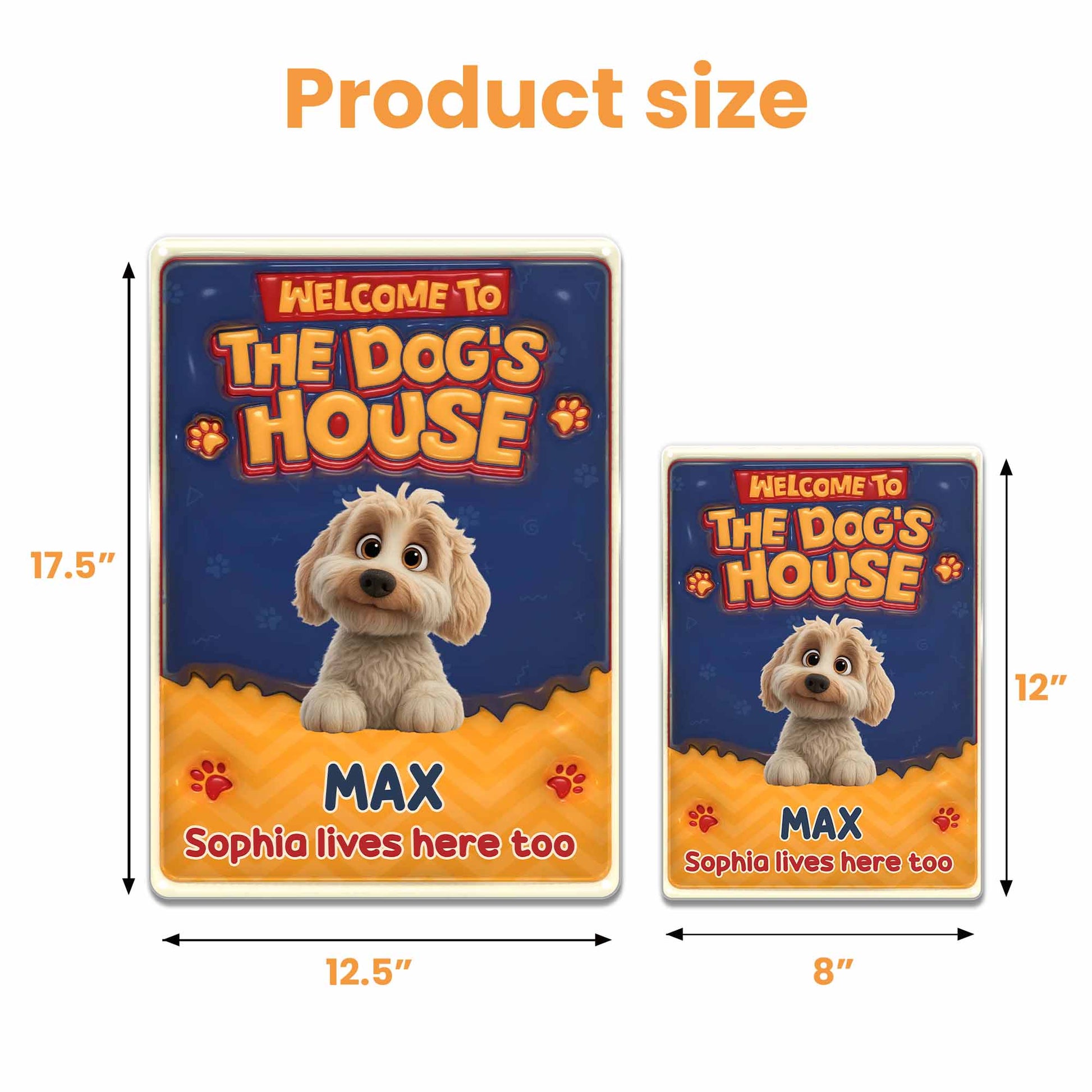 Welcome To The Dog's House With Paw Prints