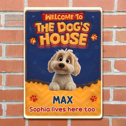 Welcome To The Dog's House With Paw Prints