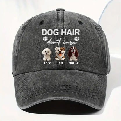 Dog Hair Don't Care With Cute Dogs And Paw Prints