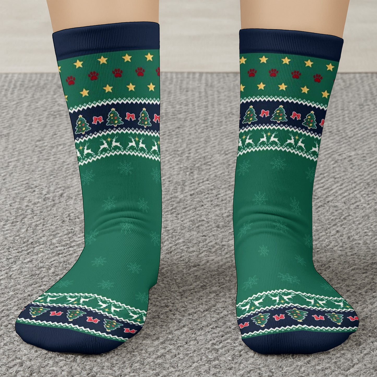 A Girl And Her Dogs, A Bond That Can't Be Broken - Personalized Crew Socks - DOG022_CSOCK