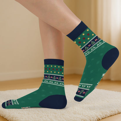 A Girl And Her Dogs, A Bond That Can't Be Broken - Personalized Crew Socks - DOG022_CSOCK