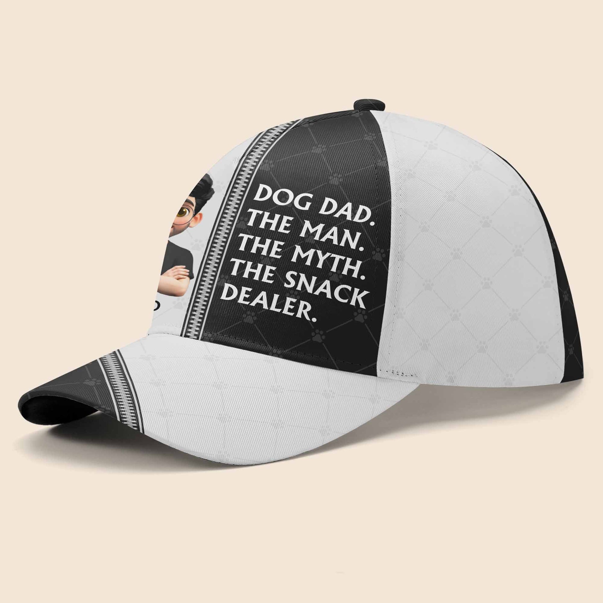 Dog Dad. The Man. The Myth. The Snack Dealer, Cartoon Man and Dog