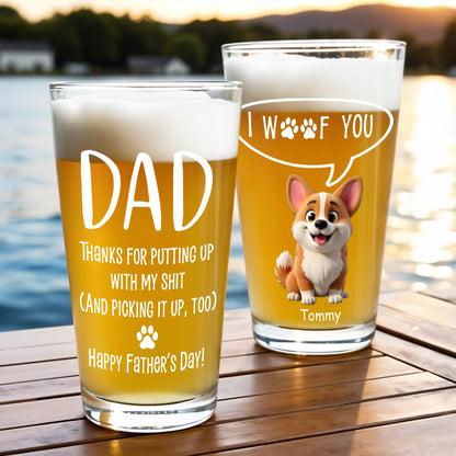 Dad, Thanks For Putting Up With My Shit, Paw Prints and Dog
