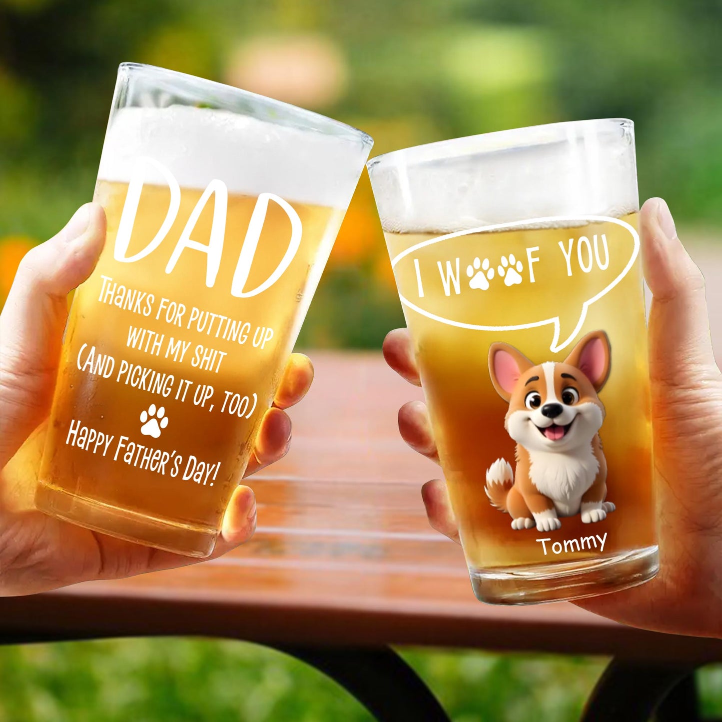 Dad, Thanks For Putting Up With My Shit, Paw Prints and Dog