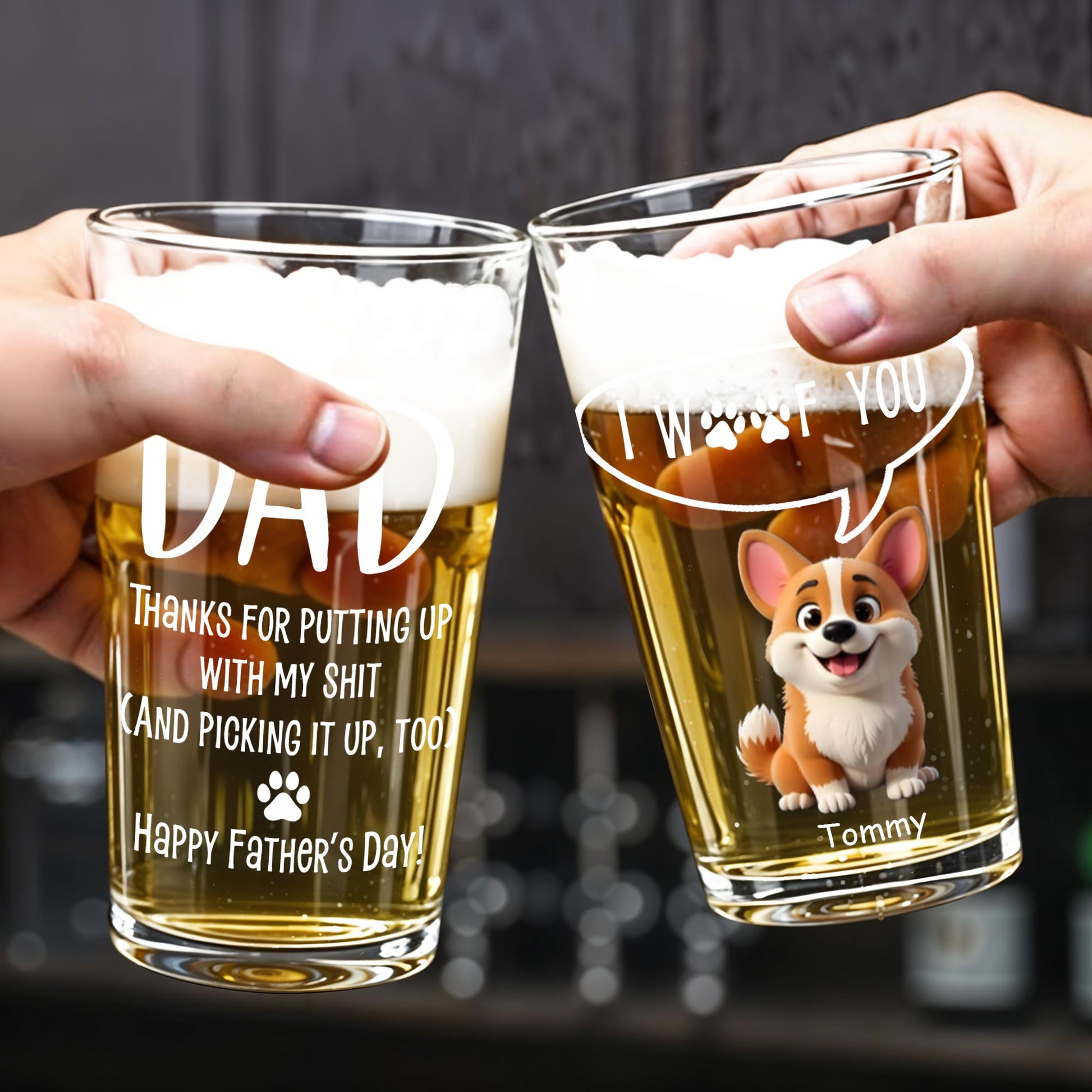 Dad, Thanks For Putting Up With My Shit, Paw Prints and Dog