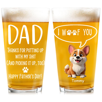 Dad, Thanks For Putting Up With My Shit, Paw Prints and Dog