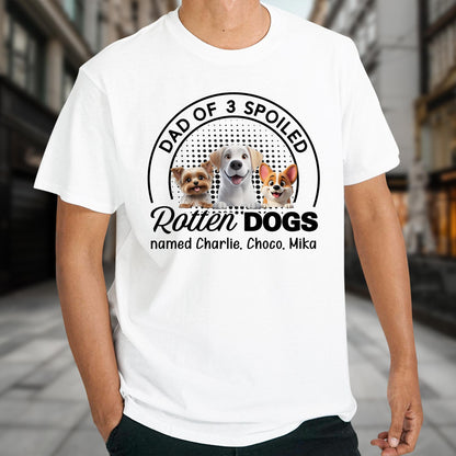 Dad Of 3 Spoiled Rotten Dogs Featuring Cute Dog Graphics
