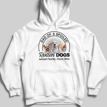 Dad Of 3 Spoiled Rotten Dogs Featuring Cute Dog Graphics