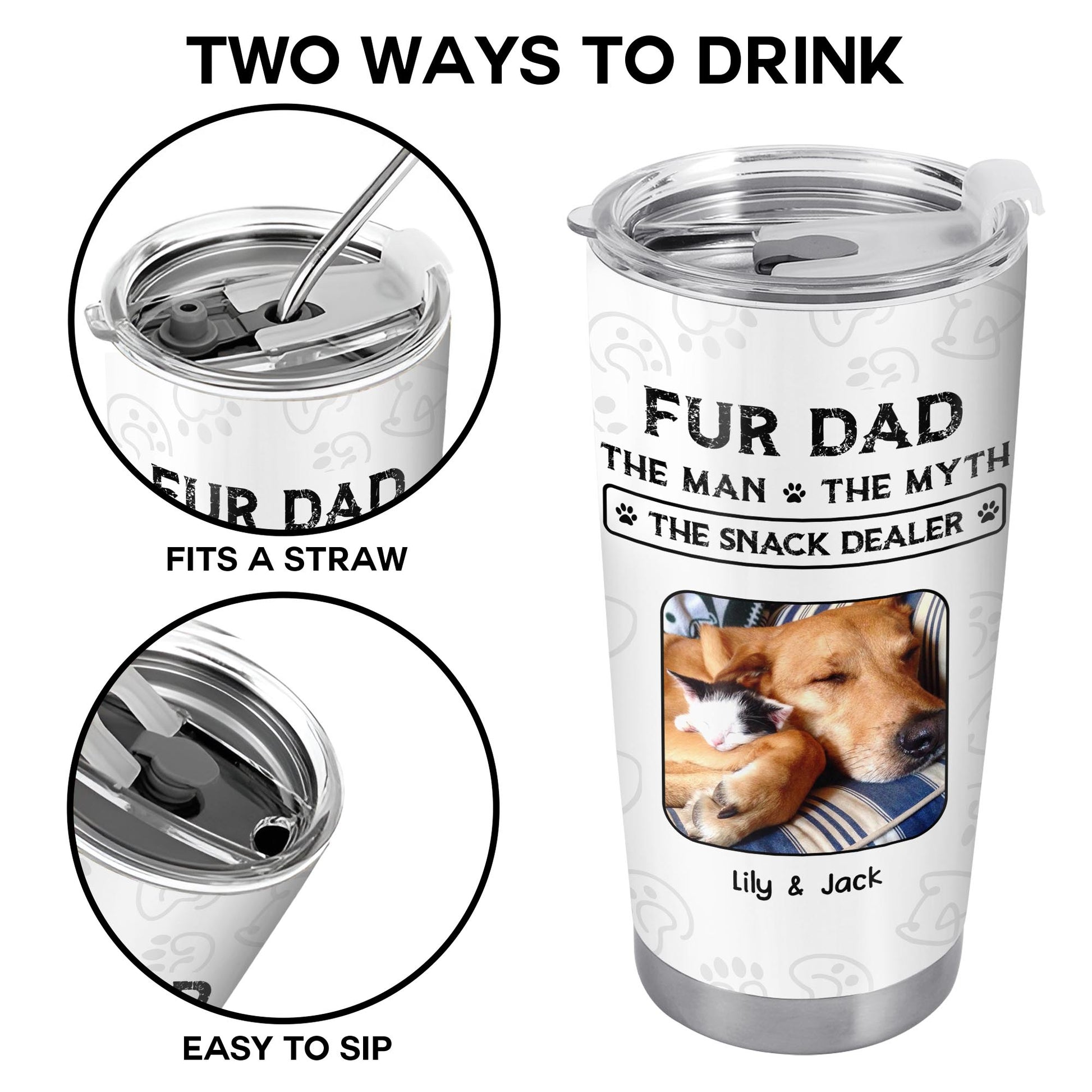 Fur Dad The Man The Myth The Snack Dealer Paw Prints Pet Photos
