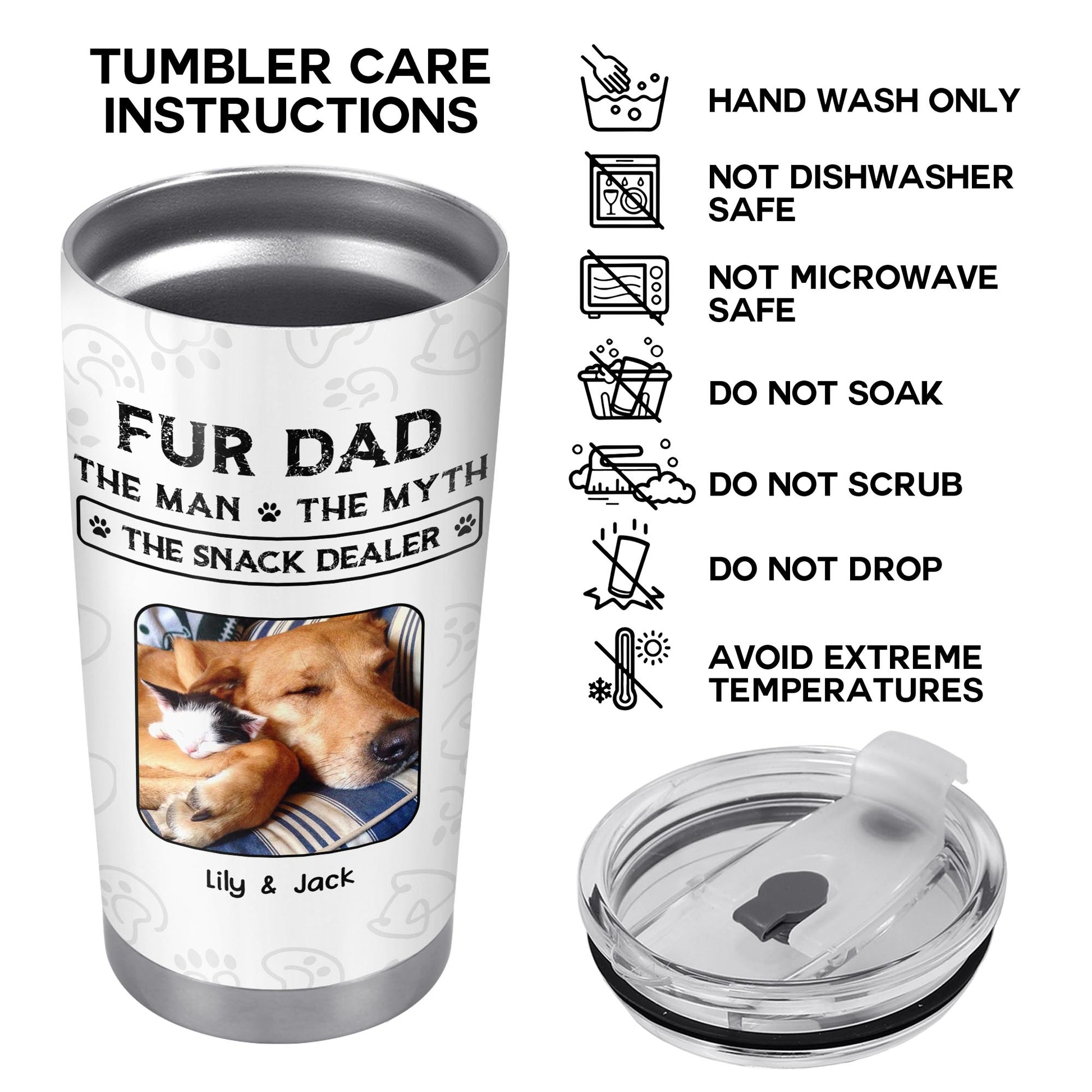Fur Dad The Man The Myth The Snack Dealer Paw Prints Pet Photos