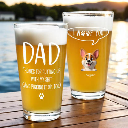 Dad Thanks For Putting Up With Our Stuff And Dog, Paw Print