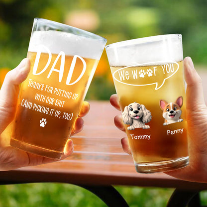 Dad Thanks For Putting Up With Our Stuff And Dog, Paw Print