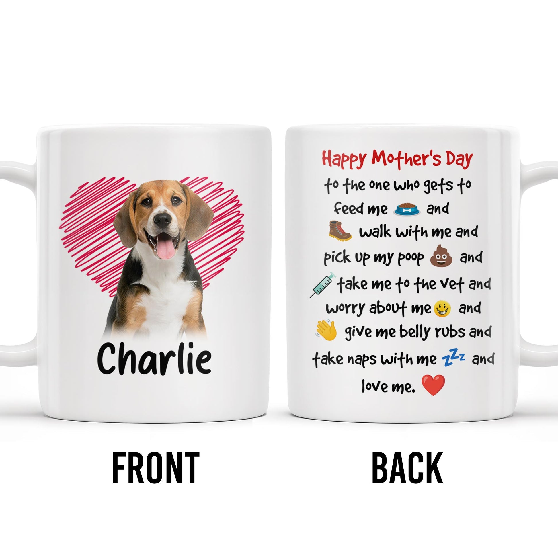 Happy Mother's Day To The One Who Gets To Feed Me And Walk With Me, Dog And Heart