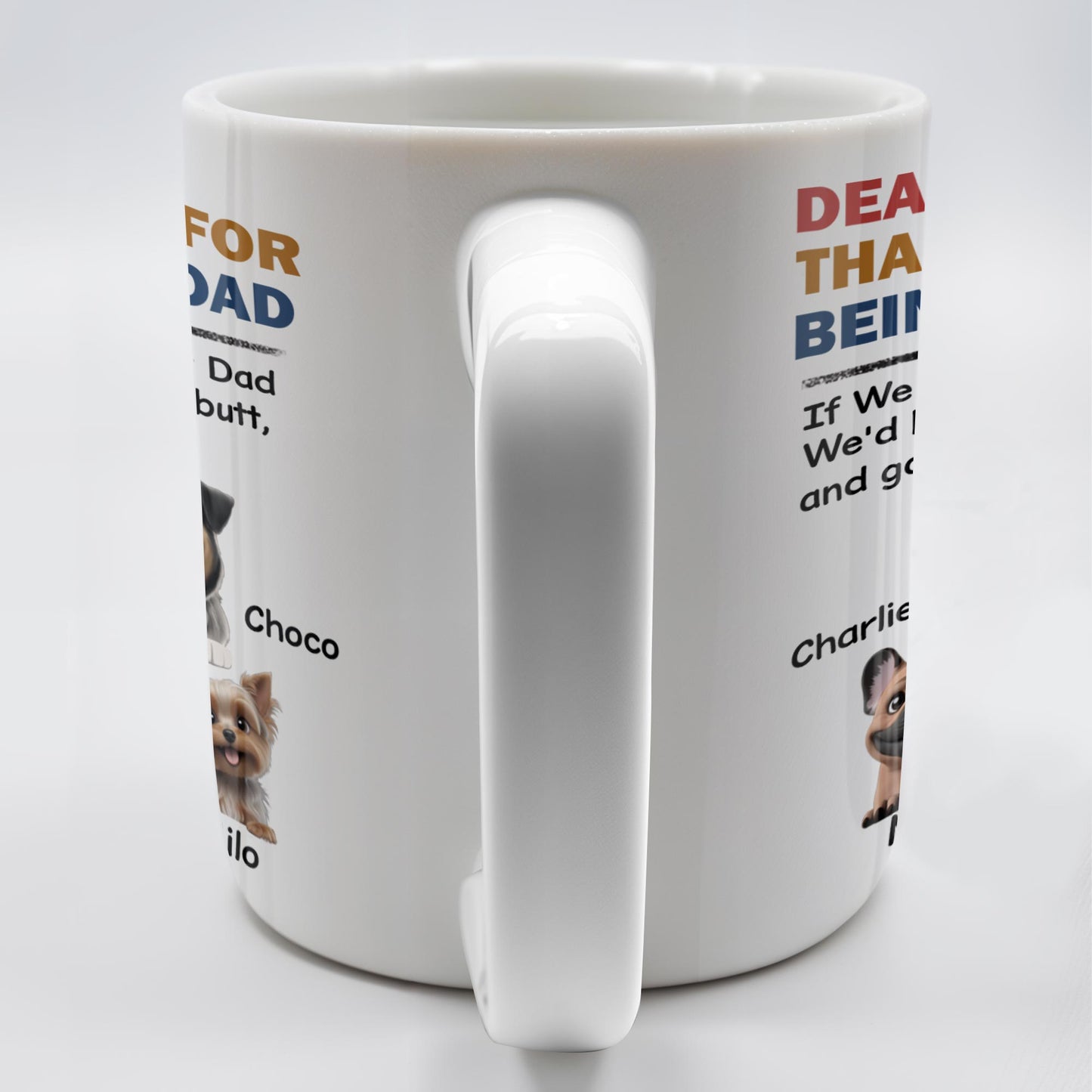 Dear Dad Thank You For Being Our Dad, Dogs Illustration