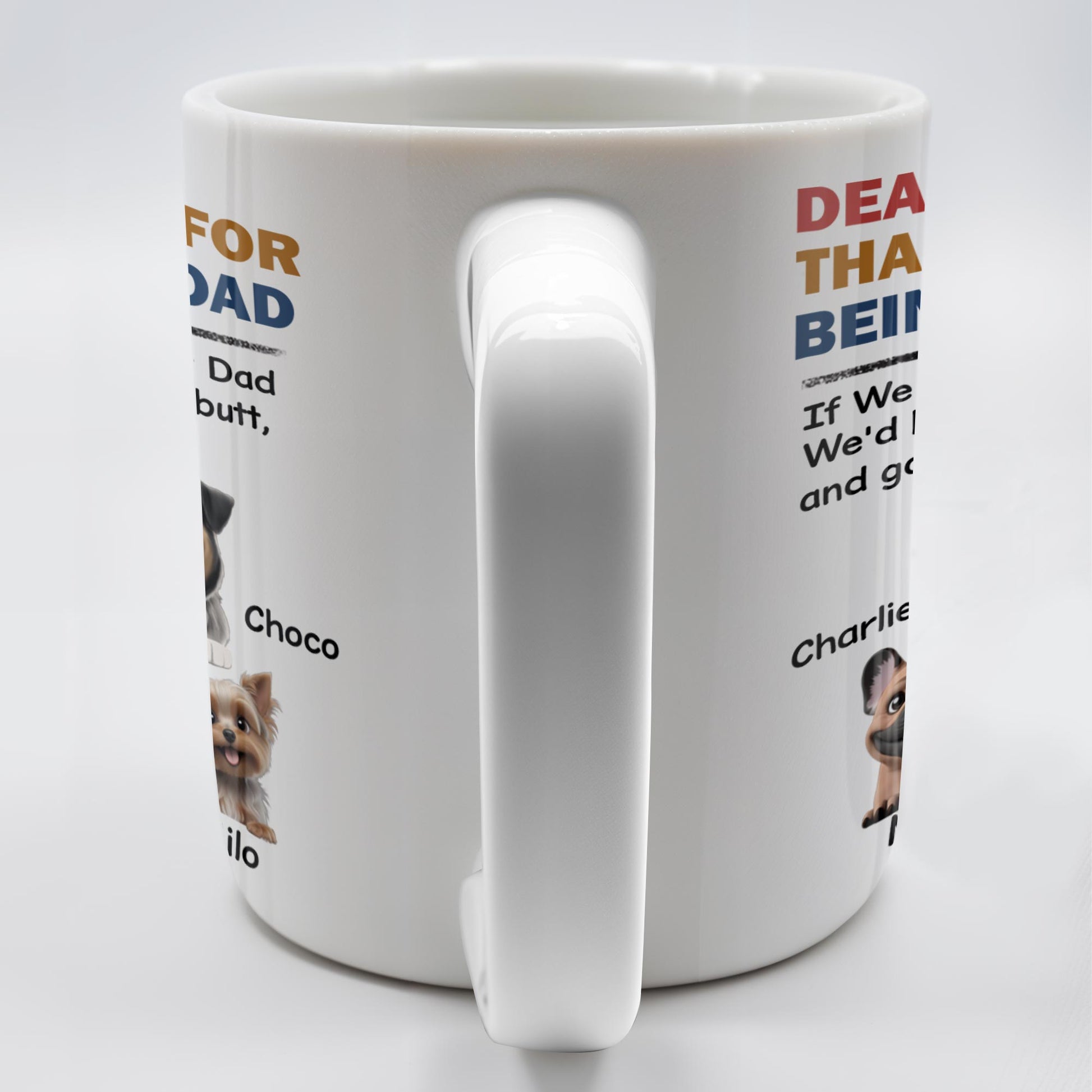 Dear Dad Thank You For Being Our Dad, Dogs Illustration