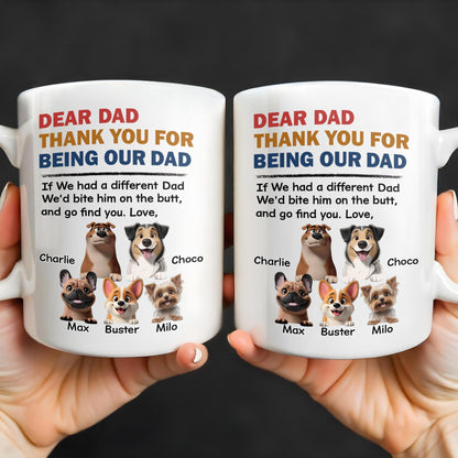 Dear Dad Thank You For Being Our Dad, Dogs Illustration