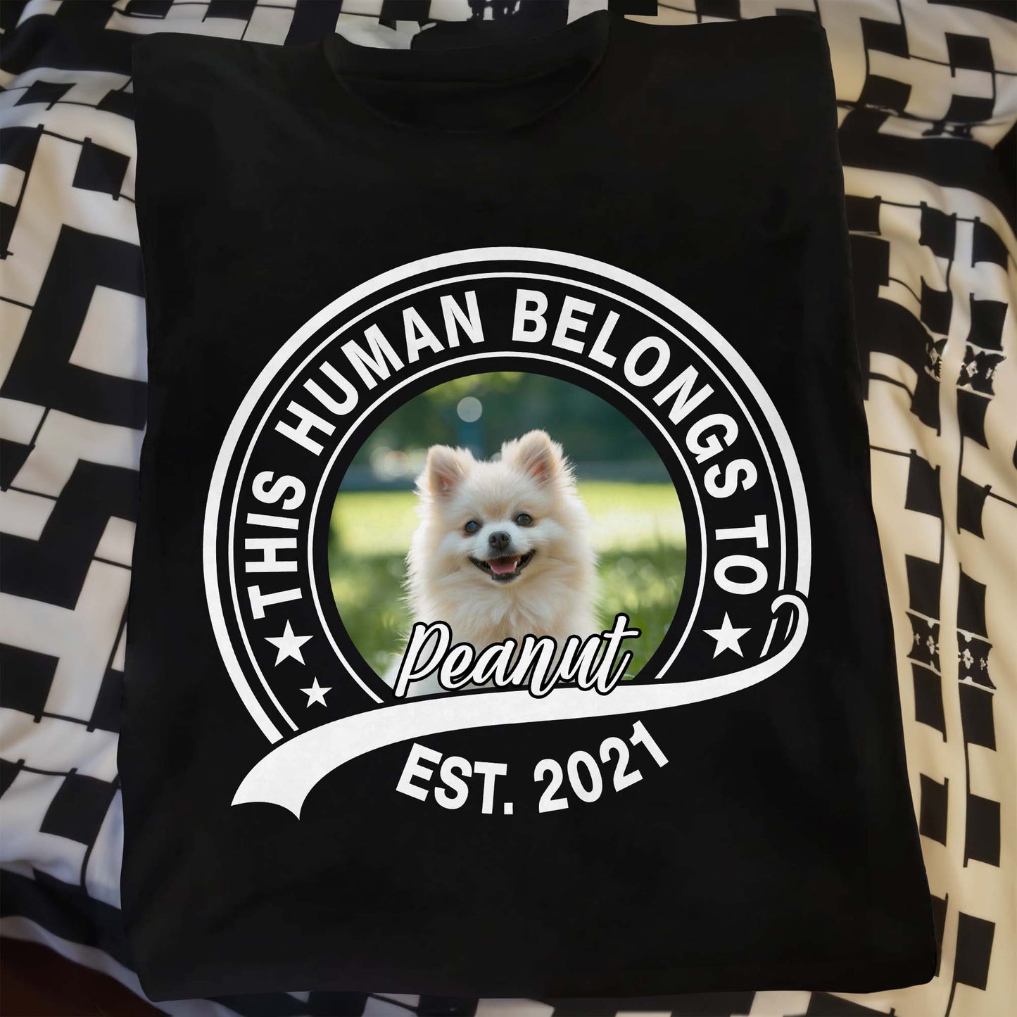 This Human Belongs To Peanut, Dog Design