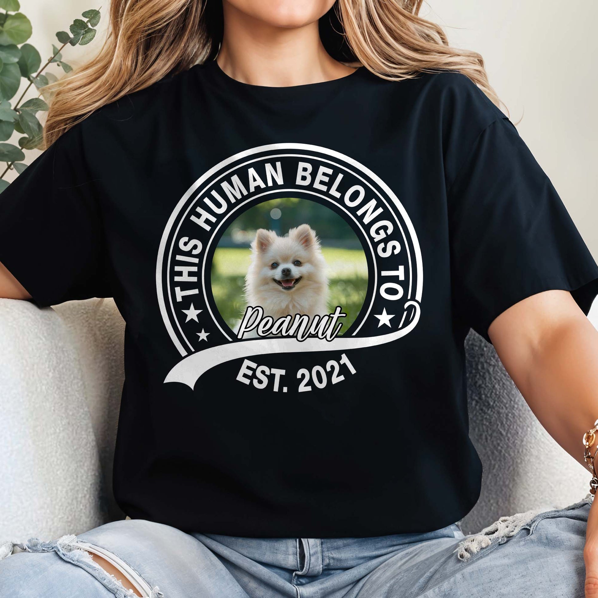 This Human Belongs To Peanut, Dog Design