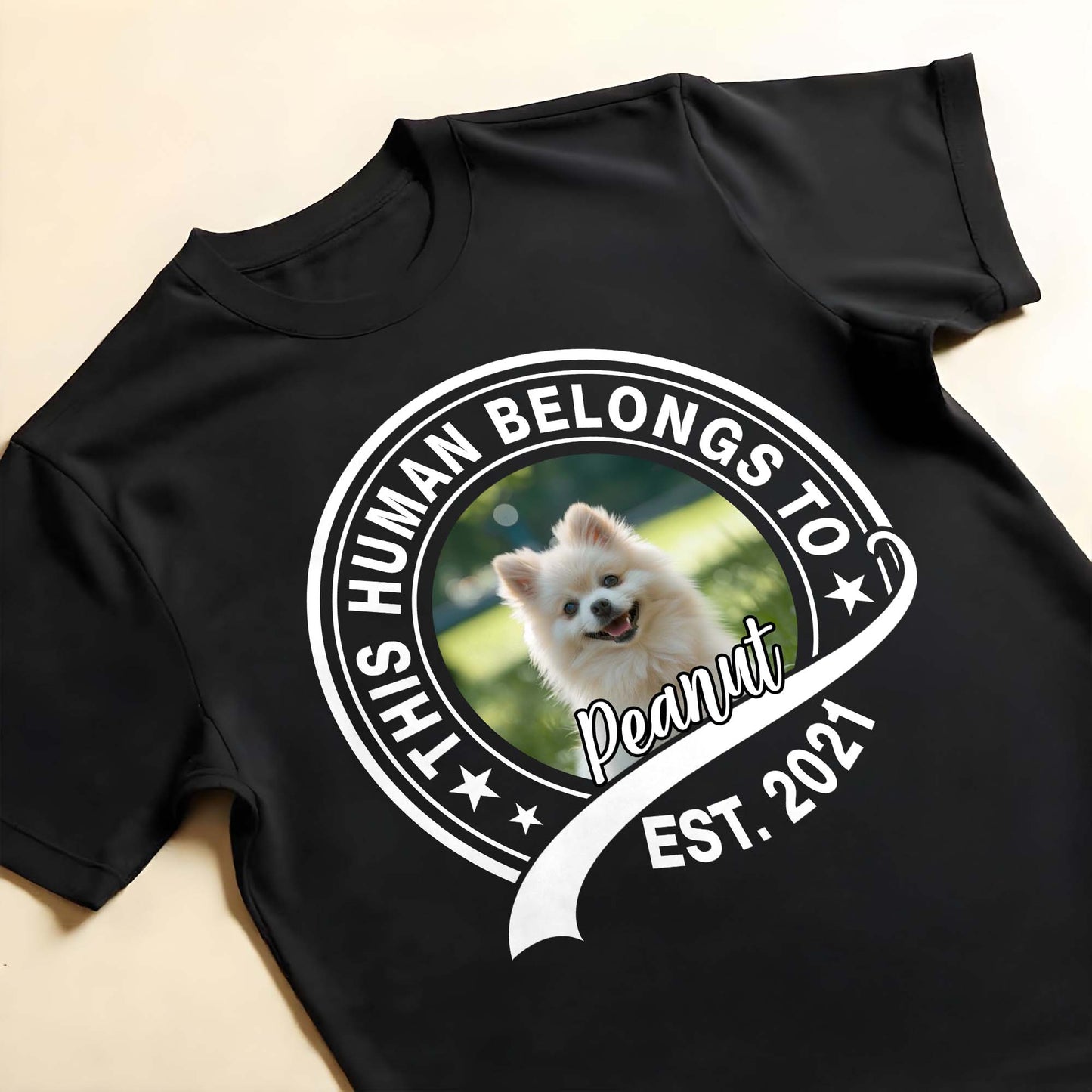 This Human Belongs To Peanut, Dog Design