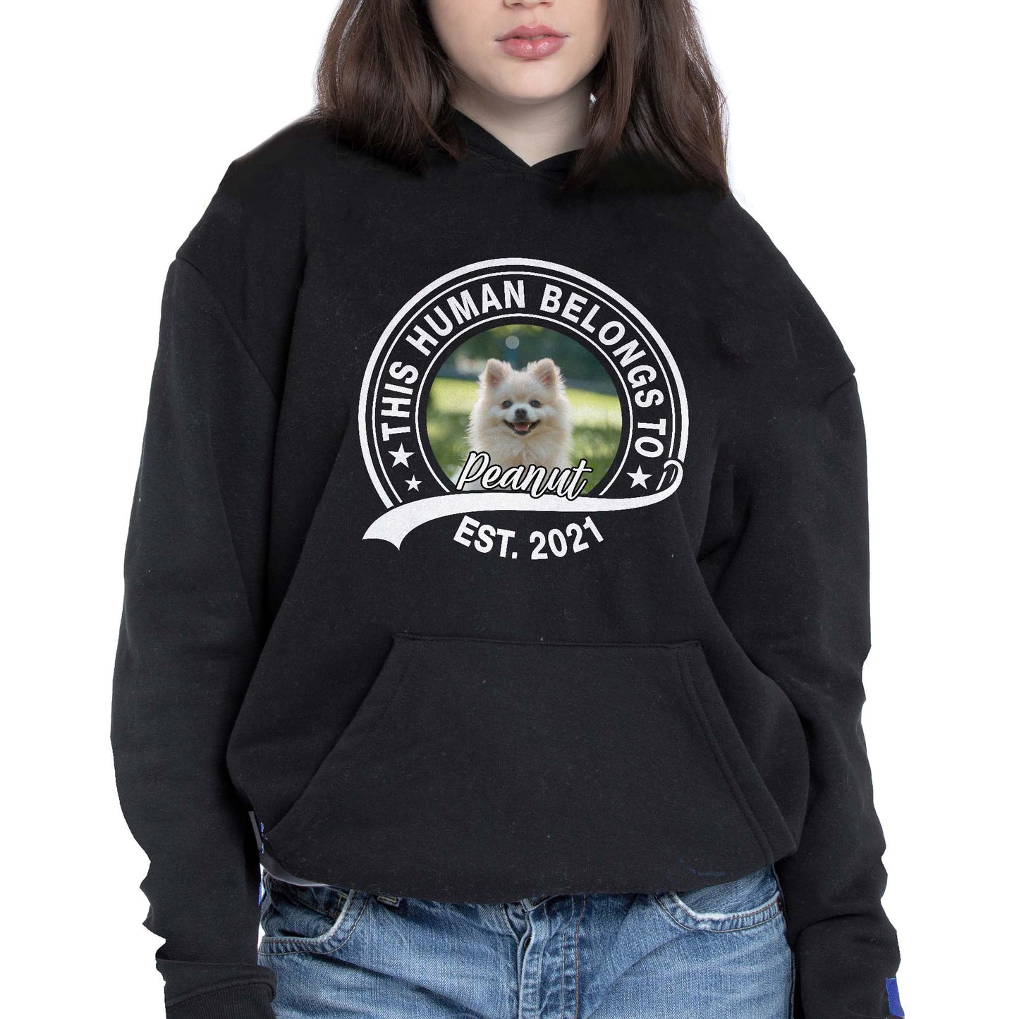 This Human Belongs To Peanut, Dog Design