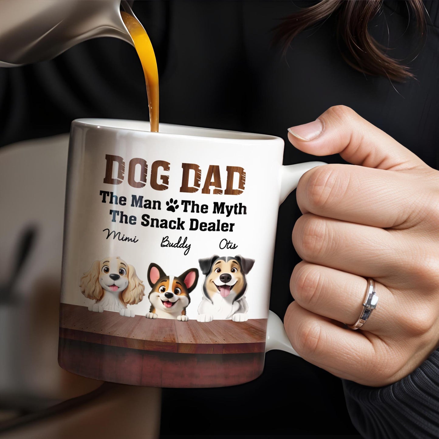 Dog Dad The Man The Myth The Snack Dealer, Dogs and Paw Prints